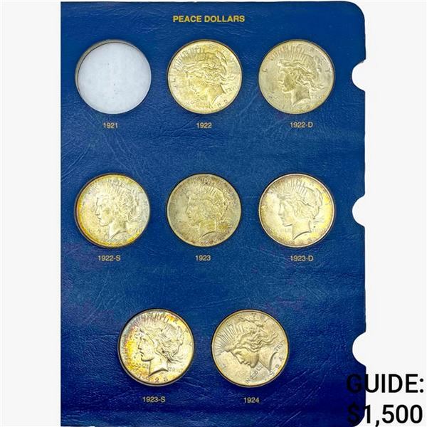 1922-1935 Silver Peace Dollar Set [18 Coins]