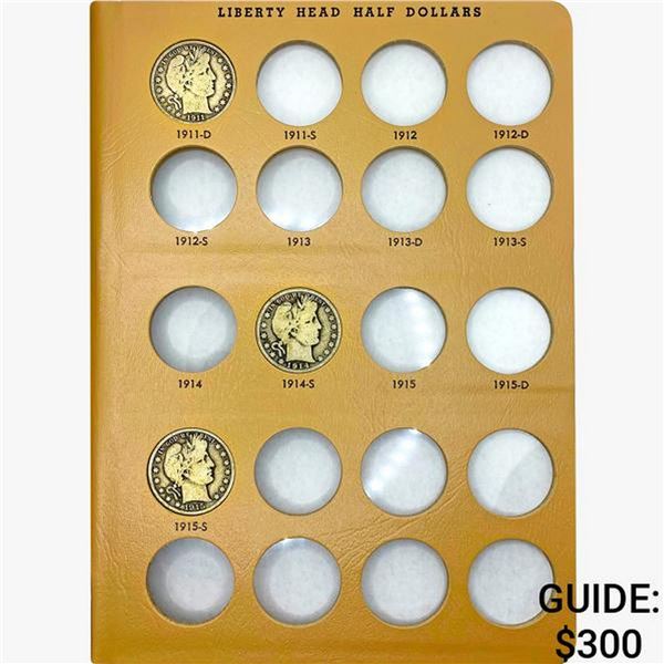 1911-1915 Barber Half Dollar Set [3 Coins]