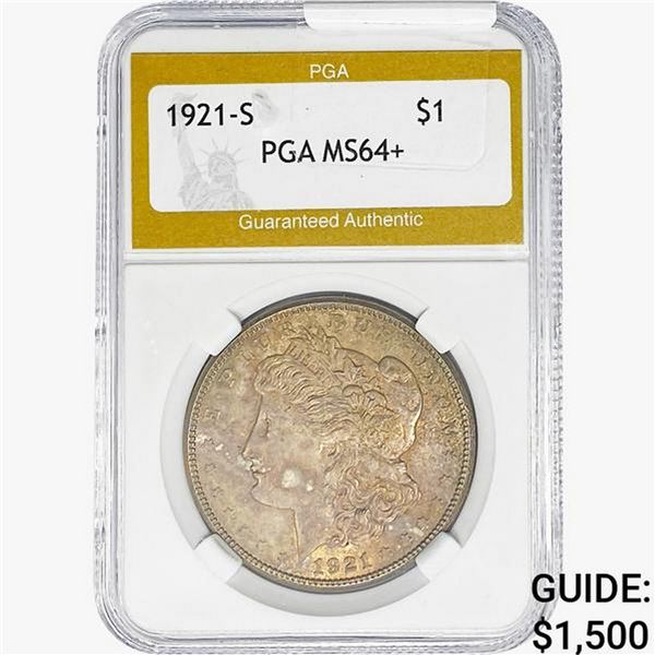 1921-S Morgan Silver Dollar PGA MS64+