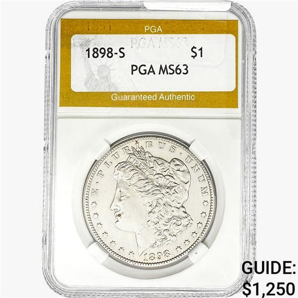 1898-S Morgan Silver Dollar PGA MS63