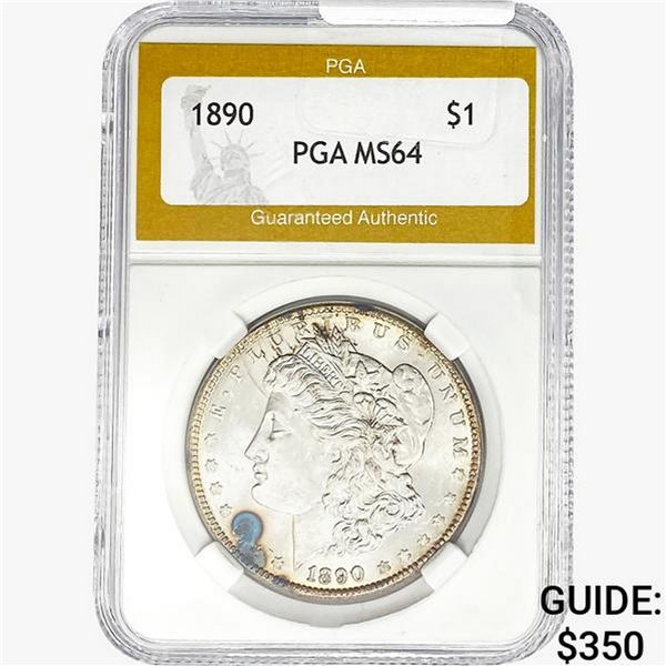 1890 Morgan Silver Dollar PGA MS64