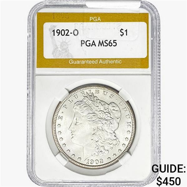 1902-O Morgan Silver Dollar PGA MS65