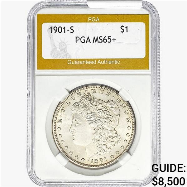 1901-S Morgan Silver Dollar PGA MS65+