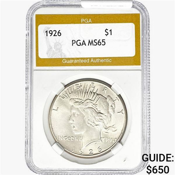1926 Silver Peace Dollar PGA MS65