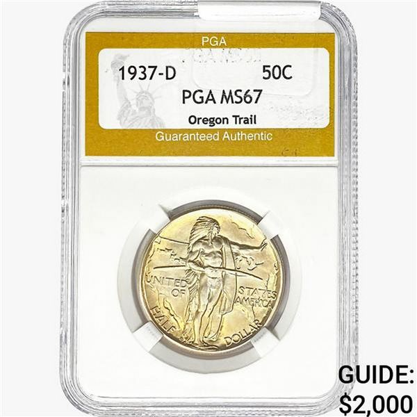 1937-D Oregon Trail Half Dollar PGA MS67