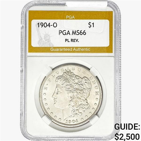 1904-O Morgan Silver Dollar PGA MS66 PL REV