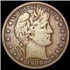 Image 1 : 1908 D Barber Half Dollar LIGHTLY CIRCULATED