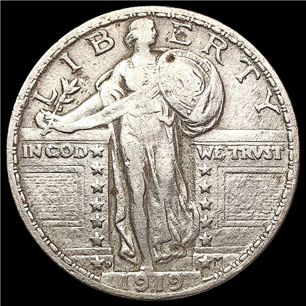 1919 D Standing Liberty Quarter NEARLY UNCIRCULATED