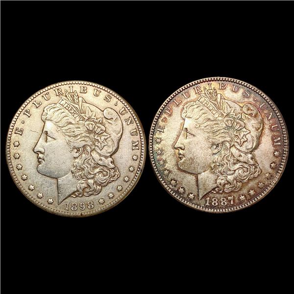 1887-1898 [2] Morgan Silver Dollar HIGH GRADE