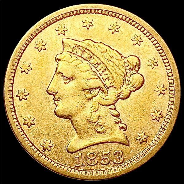 1853 $2.50 Gold Quarter Eagle CLOSELY UNCIRCULATED