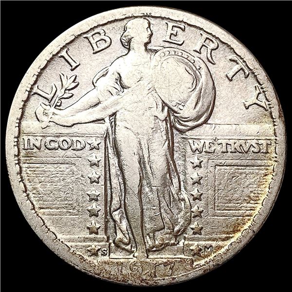 1917 S Standing Liberty Quarter NEARLY UNCIRCULATED