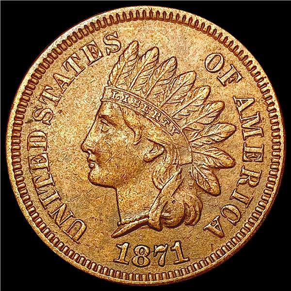 1871 Indian Head Cent CHOICE AU