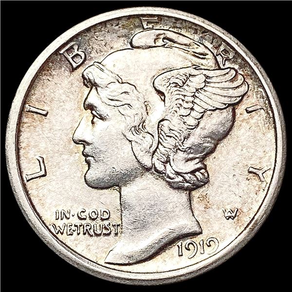 1919 S Mercury Dime CLOSELY UNCIRCULATED