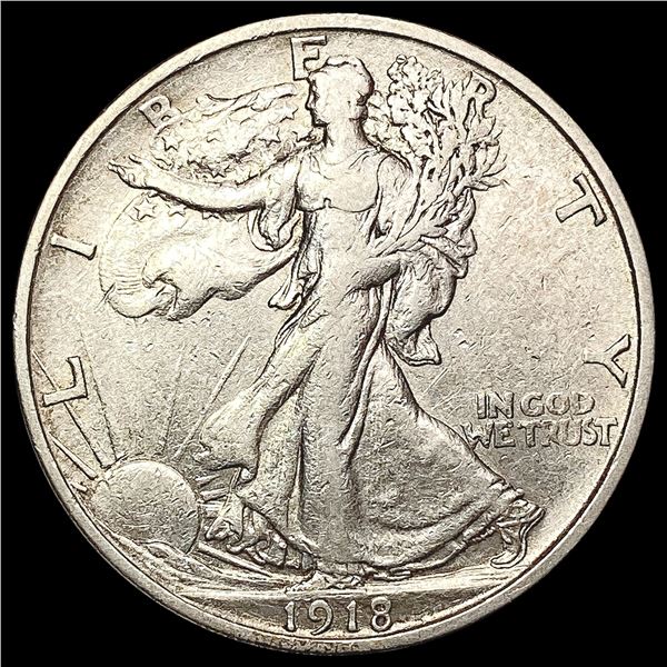 1918 S Walking Liberty Half Dollar CLOSELY UNCIRCULATED