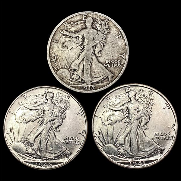 1917-1946 [3] Walking Liberty Half Dollar HIGH GRADE