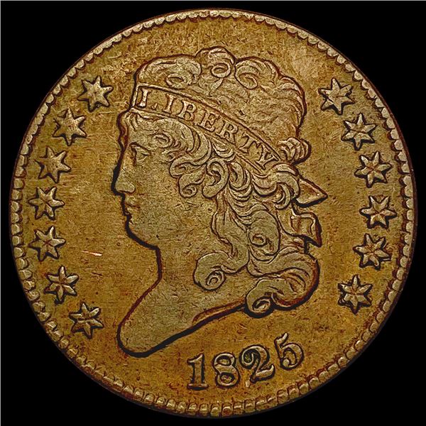 1825 Classic Head Half Cent CLOSELY UNCIRCULATED