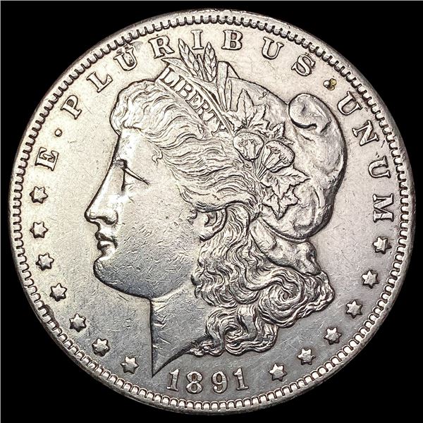 1891 CC Morgan Silver Dollar CHOICE AU