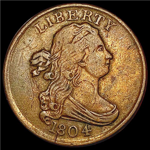 1804 Draped Bust Half Cent NICELY CIRCULATED