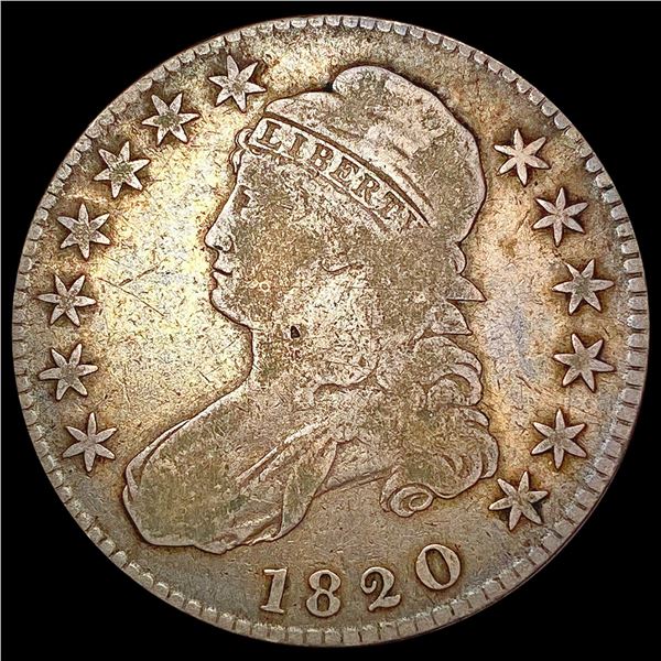 1820 Capped Bust Half Dollar LIGHTLY CIRCULATED