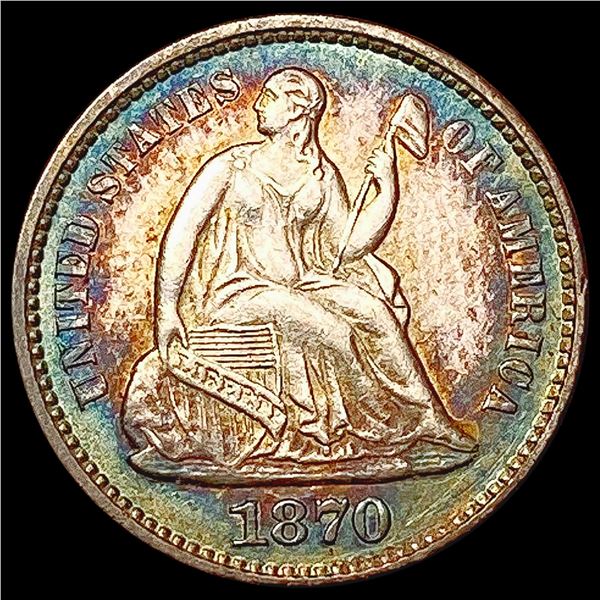 1870 Seated Liberty Half Dime CLOSELY UNCIRCULATED