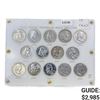 Image 1 : 1950-1963 Franklin Half Dollar Set (14 Coins)