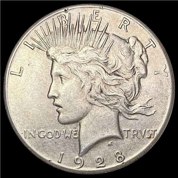 1928 Silver Peace Dollar CLOSELY UNCIRCULATED