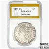 Image 1 : 1891-CC Morgan Silver Dollar PGA MS63 Spit Eagle
