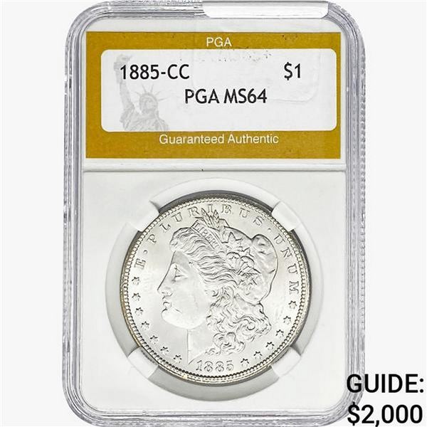 1885-CC Morgan Silver Dollar PGA MS64