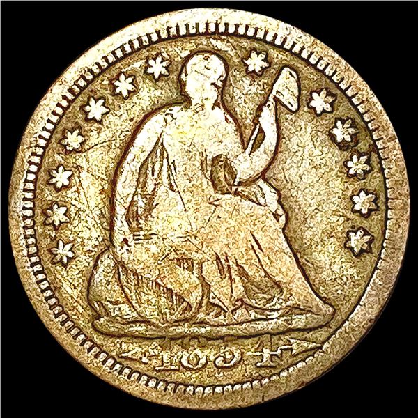 1854 Arrows Seated Liberty Half Dime LIGHTLY CIRCULATED