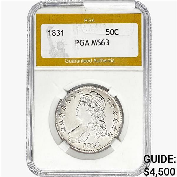 1831 Capped Bust Half Dollar PGA MS63