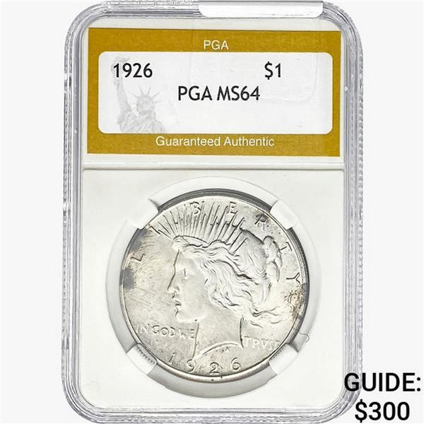 1926 Silver Peace Dollar PGA MS64