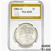 Image 1 : 1882-CC Morgan Silver Dollar PGA MS65