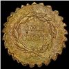 Image 2 : 1839 Braided Hair Large Cent; Cut into a Gear HIGH GRADE