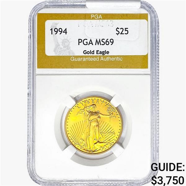 1994 1/2oz $25 AGE PGA MS69