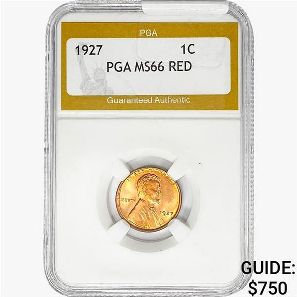 1927 Wheat Cent PGA MS66 RED