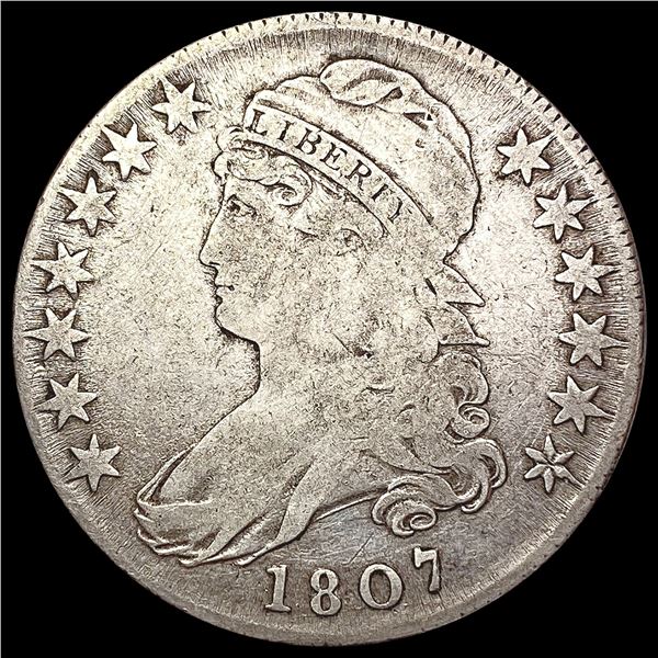 1807 Capped Bust Half Dollar LIGHTLY CIRCULATED