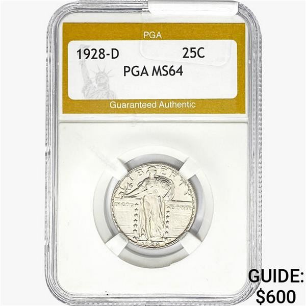 1928-D Standing Liberty Quarter PGA MS64
