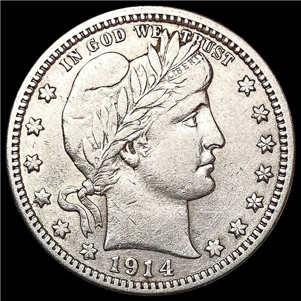 1914 Barber Quarter NEARLY UNCIRCULATED