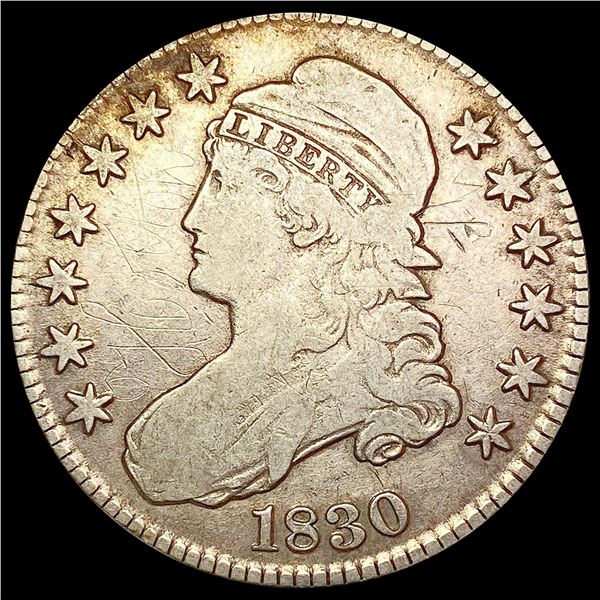 1830 Capped Bust Half Dollar LIGHTLY CIRCULATED