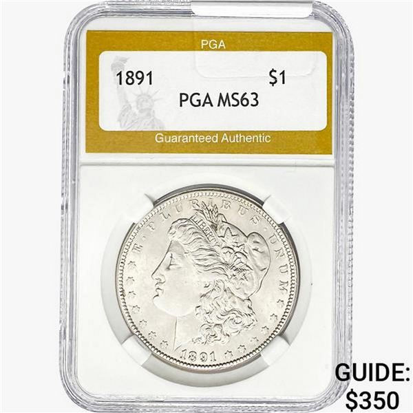 1891 Morgan Silver Dollar PGA MS63