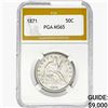 Image 1 : 1871 Seated Liberty Half Dollar PGA MS65