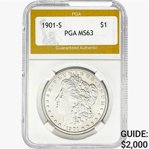 1901-S Morgan Silver Dollar PGA MS63