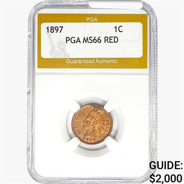1897 Indian Head Cent PGA MS66 RED