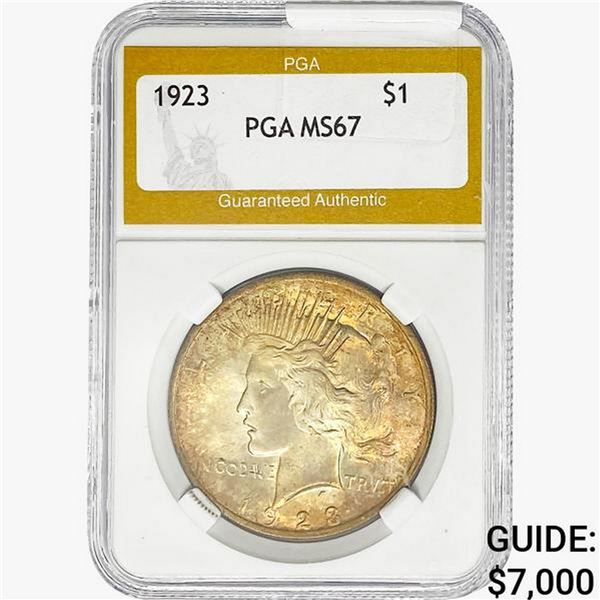 1923 Silver Peace Dollar PGA MS67