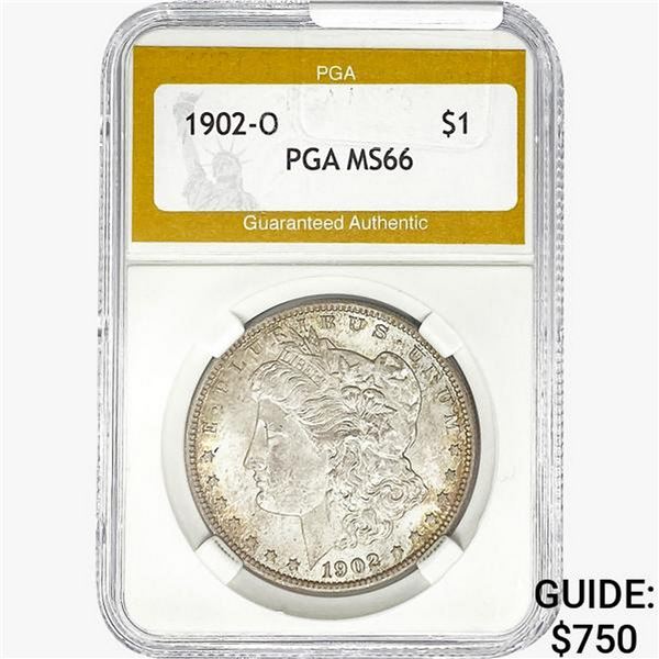 1902-O Morgan Silver Dollar PGA MS66