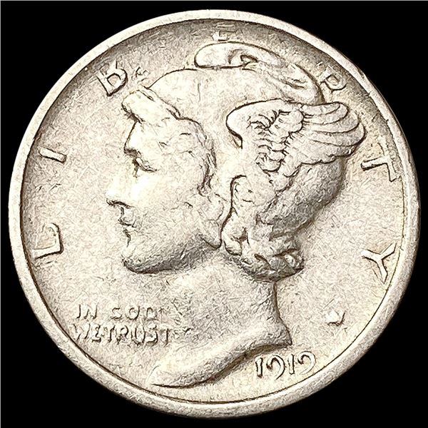 1919-S Mercury Dime LIGHTLY CIRCULATED