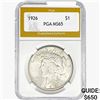 Image 1 : 1926 Silver Peace Dollar PGA MS65
