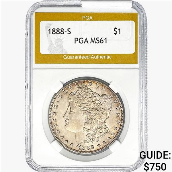 1888-S Morgan Silver Dollar PGA MS61
