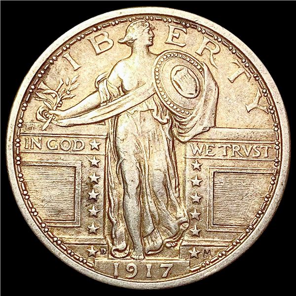 1917-D T1 Standing Liberty Quarter CLOSELY UNCIRCULATED