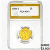 Image 1 : 1909-S $5 Gold Half Eagle PGA MS61